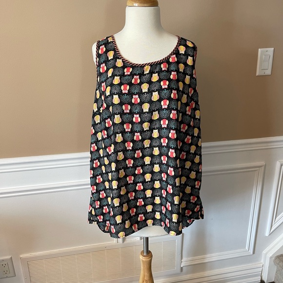 Fun owl print long tank - Picture 1 of 7